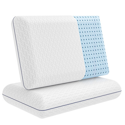 Hixon 2-Pack Plush Gel Memory Foam Pillows with Breathable Bamboo Cover