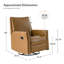 Fauteuil inclinable manuel berçant en cuir Jerseyville-1351637236