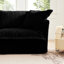 Fauteuil de luxe avec siège spacieux en velours côtelé noir