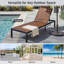 Chaise longue d'extérieur avec dossier réglable pour patio ou bord de piscine, design durable et élégant-1443778146