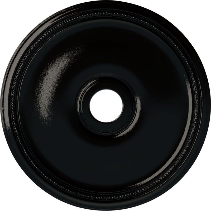 Endurathane Theia Ceiling Medallion, 24"OD x 3 5/8"ID x 1 3/4"P (Fits Canopies up to 6 3/4"), Hand-Painted Black Pearl Finish