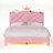 Crown-Style Velvet Upholstered Platform Storage Bed with LED Light Kids Bedroom Furniture-1770923301-1770923304