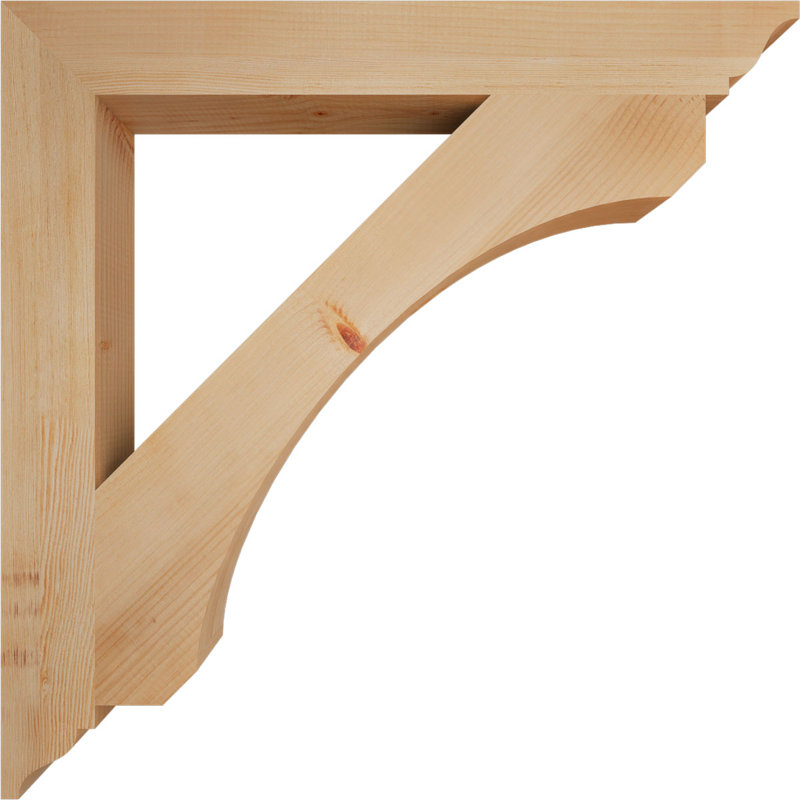 Support en bois rustique traditionnel BKTLEC01, Douglas (lisse), H 34 po x l 3,5 po x P 34 po