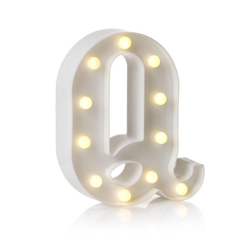 Klehm LED Alphabet Light Up Letters and Numbers, Q