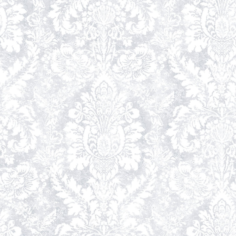 Garretson 10m x 52.8cm Satin Wallpaper Roll, Grey