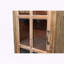 Armoire de rangement rustique en bois avec porte découpée décorative et 3 tiroirs