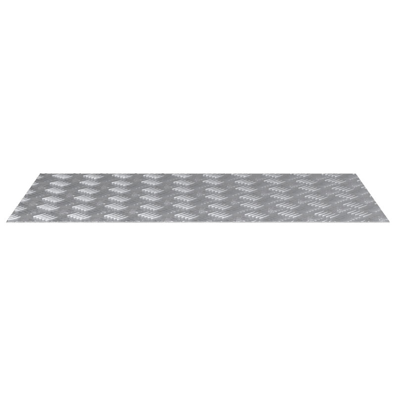 Grey Metal 0.3 Cm Stair Treads Rectangular, Rectangle 50cm x 90cm