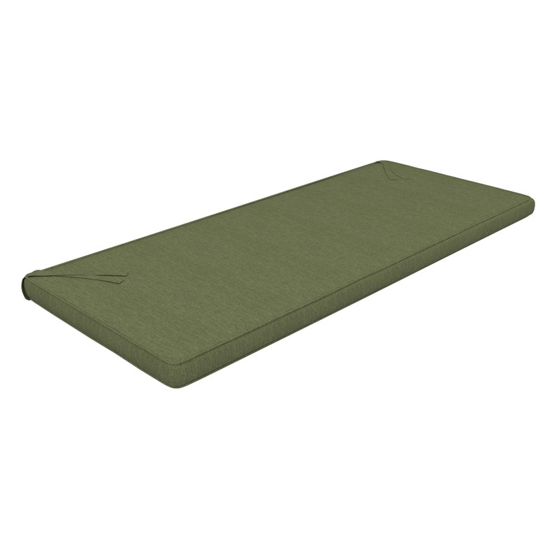 Sunbrella® Indoor/Outdoor Bench Seat Cushion, 3" Thick, 40" W x 17" D, Sunbrella® Canvas Fern