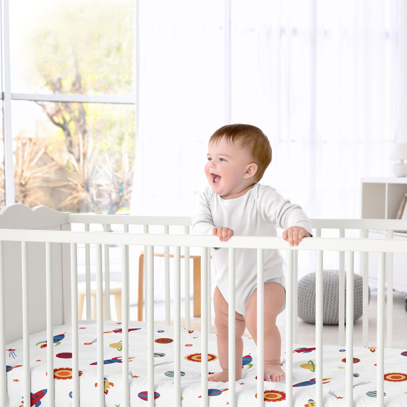 Drap-housse pour lit de bébé Space Galaxy Outer Space