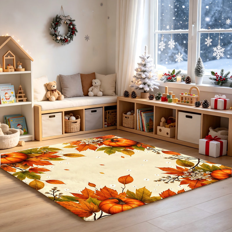 Tapis Autumn Autumn, Rectangle 5 pi 3 po x 3 pi 3 po (160 x 100 cm)