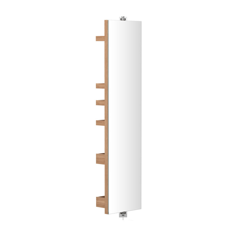 Cosmos Solid Wood Wall Bathroom Shelves, Natural Oak