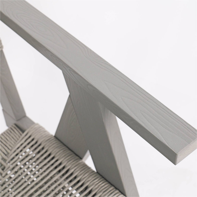 Chaise de salle à manger d'extérieur 2 pièces 2 pièces, LIGHT GREY