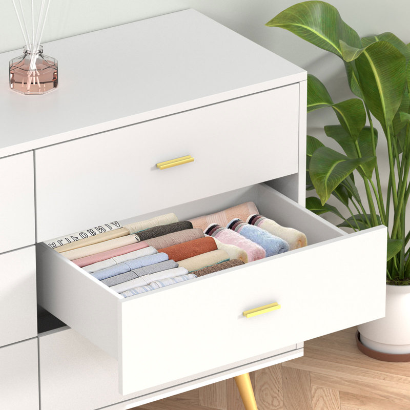 Riebling 47.24'' W 6 - Drawer Dresser, White