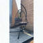 Fauteuil à œufs suspendu en osier avec support et coussin-1181063610-1181063615