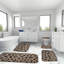 Ensemble de 5 tapis de salle de bain tachés de couleur mélangée tacheté 5 tapis de toilette doux et confortable absorbant l'eau antidérapant lavable facile à sécher