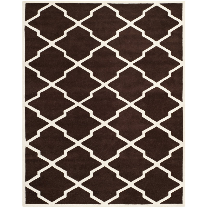 Carolene Hand Tufted Wool Geometric Rug, Rectangle 8'9" x 12'