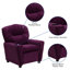 Contemporary Kids Recliner with Cup Holder-1550057901