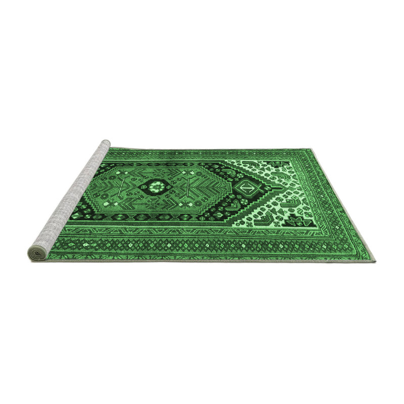Washable Oriental Indoor Rug, Round 4'