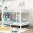 Metal Bunk Bed With Guardrails And Ladder-146231325-147407191