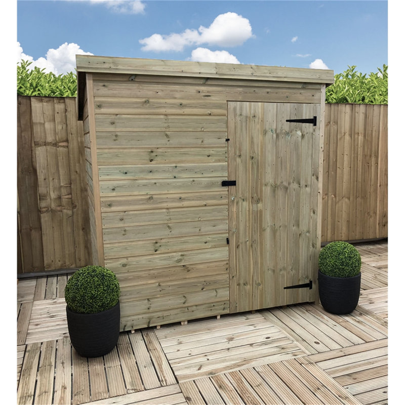 Pure 6 ft. W x 6 ft. D Solid Wood Garden Shed