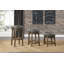 Tabouret pivotant et court en bois massif Hassanah-177031227-177031205