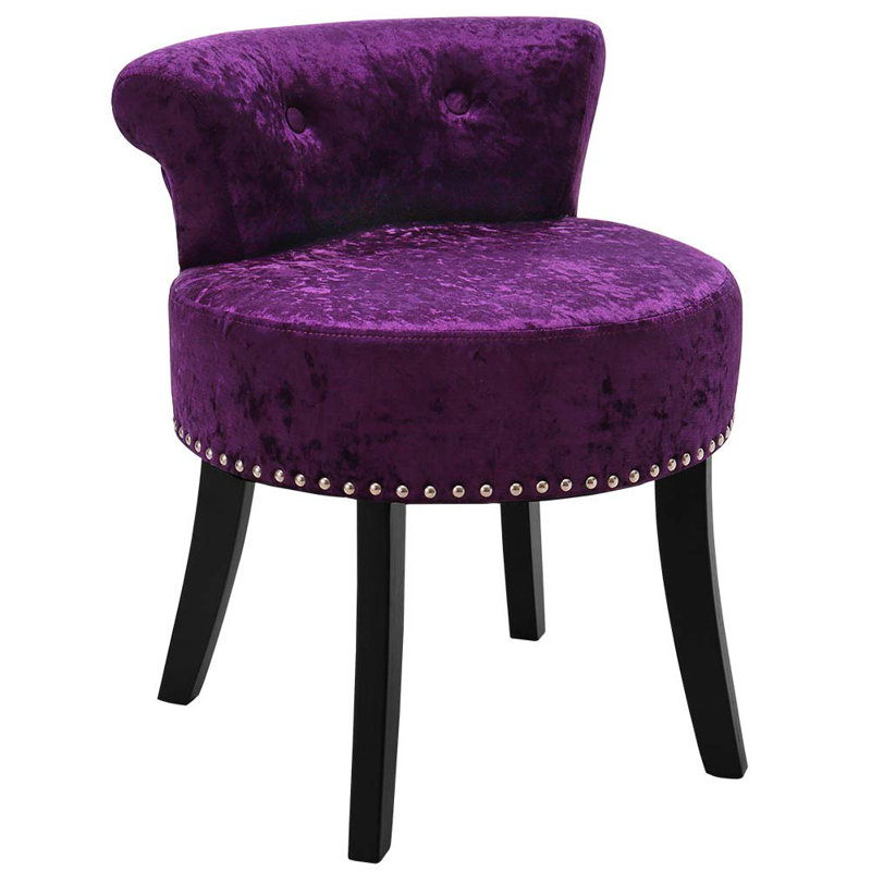 Manufactured Wood Accent Stool, Purple