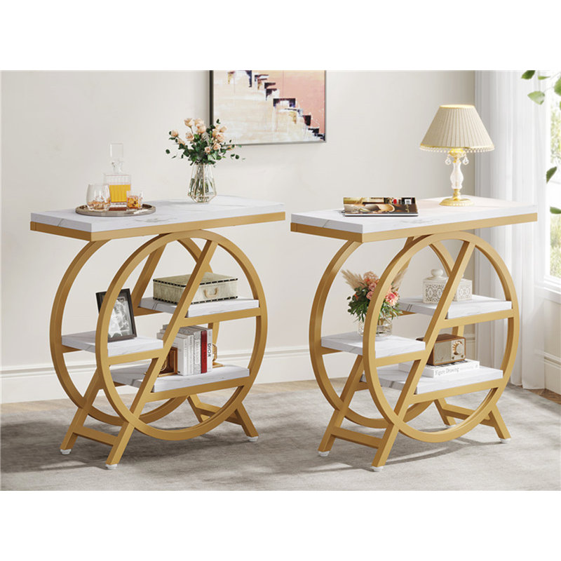 Table de bout étroite à 3 niveaux