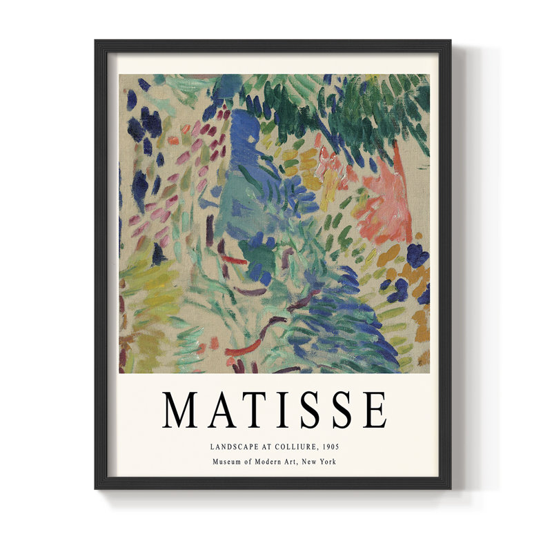 Matisse CDXC III, reproduction encadrée - bois massif, H 10 po x l 8 po, Noir
