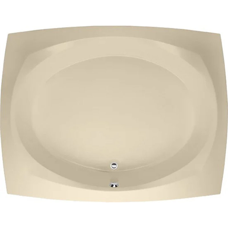 Baignoire de trempage à chute 82" x 64" largo Designer, Os, Chrome satiné