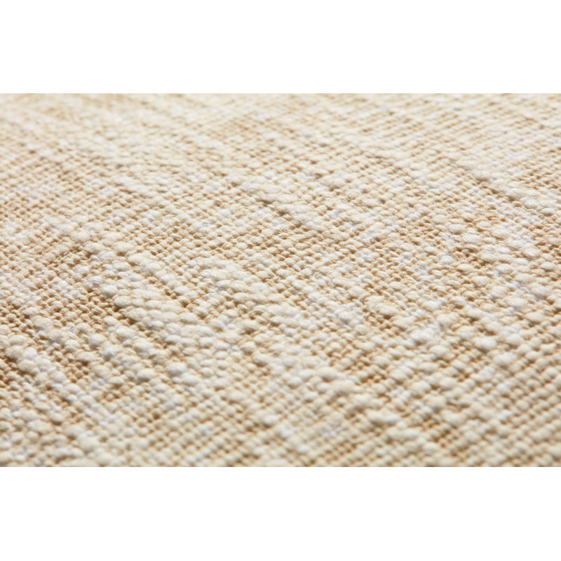 Tassels Cotton Throw Pillow, Ivory, Down
