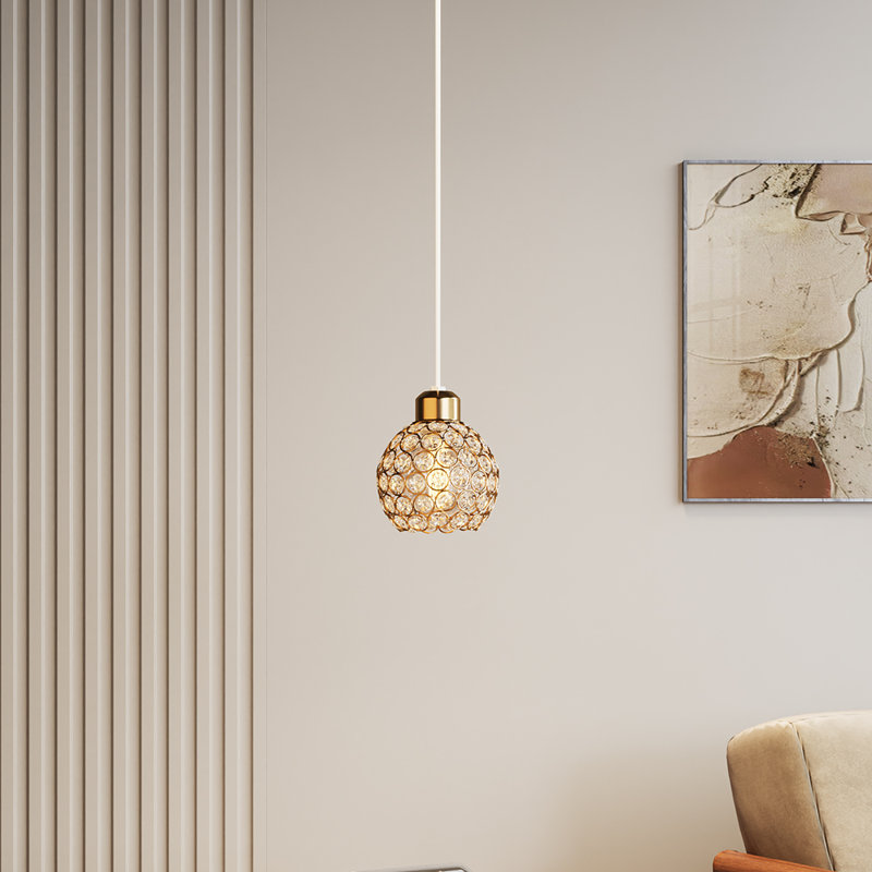 1 - Light Gold Dome Pendant