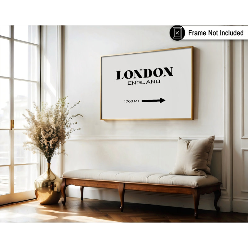 Signe de Londres, Angleterre, H 12 po x l 16 po, Affiche, Sans cadre