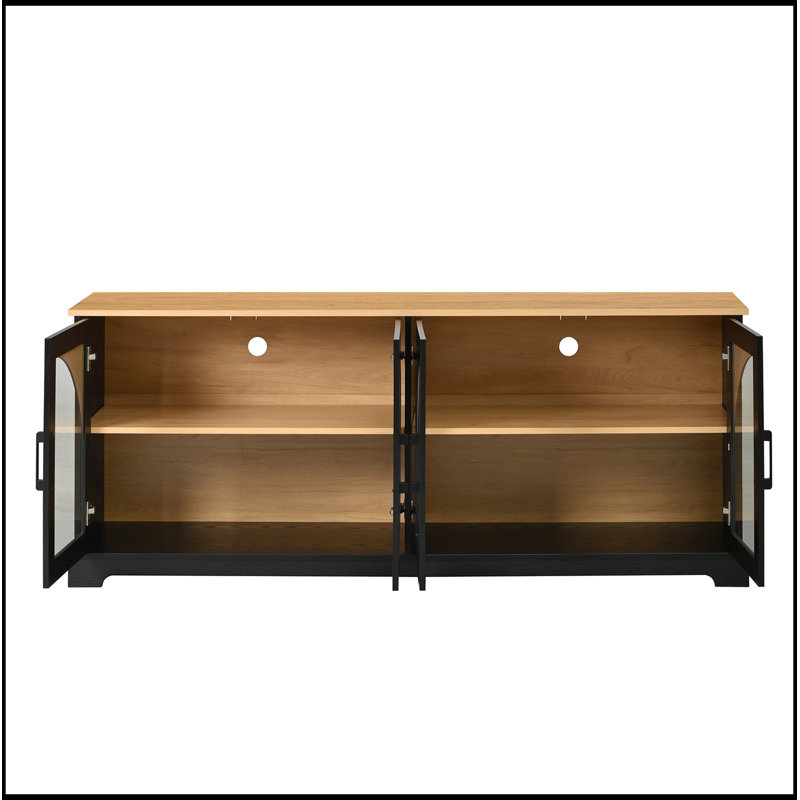 Millner avec portes en verre semi-arquées, Noir
