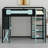 All-in-One Loft Bed System with Desk, Storage, Fast Charging & Customizable RGB Lights-470847807