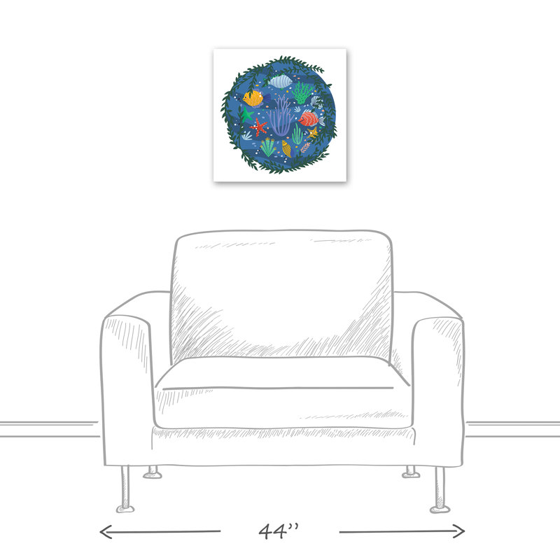 Toile pour bol en poisson de natation Beauvoir, H 16 po x l 16 po x P 1,25 po