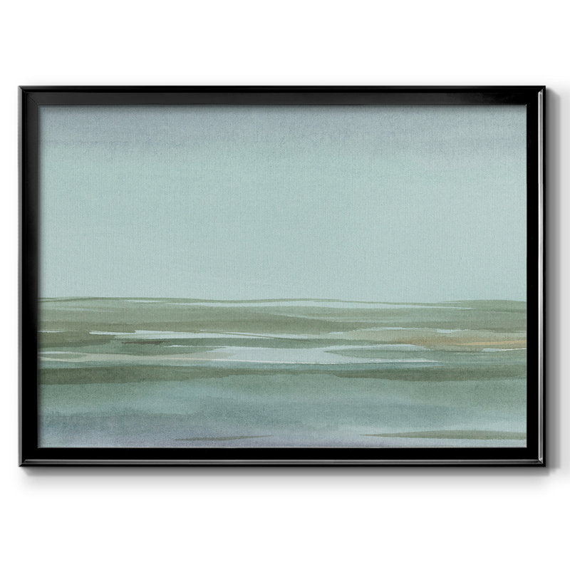 Aqua Reflections II, reproduction d'art sur toile, H 14 po x l 20 po x P 1,5 po, Noir