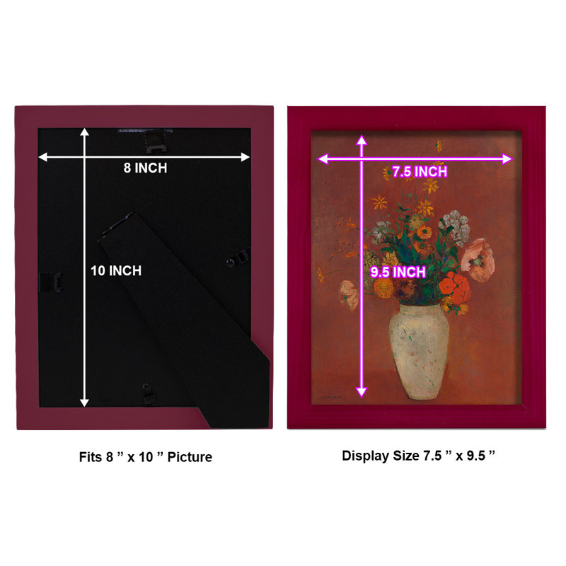 Bouquet dans un vase chinois, toile de qualité supérieure, prête à être accrochée, L 9 po x H 11 po x P 1 po