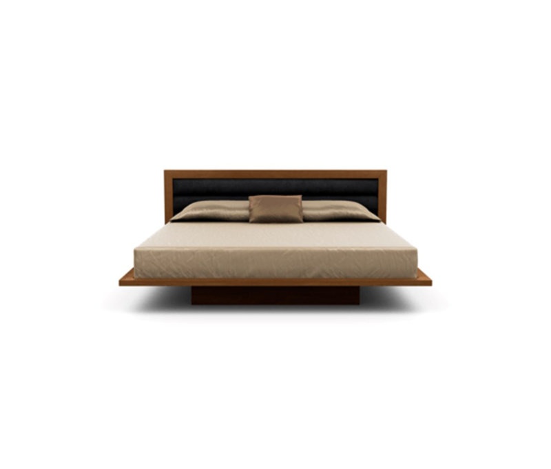 Moduluxe Upholstered Bed, Saddle Cherry, Queen, Onyx
