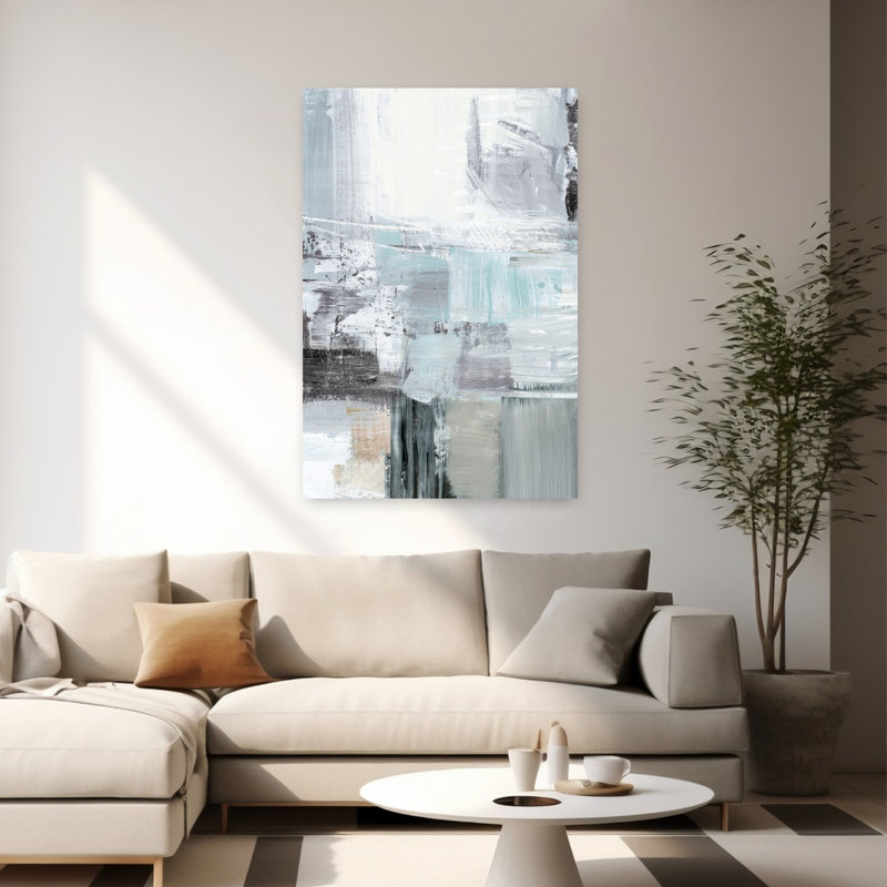 Art contemporain contemporain urbain minimaliste abstrait, H 60 po x l 40 po