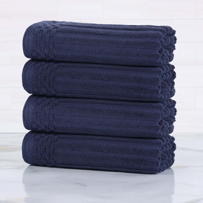 Ensemble de serviettes en coton Kleiman, Marine