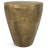 Cavan 17"W Antique Brass Cast Aluminum Contemporary End Table with Tapered Design, Assembled