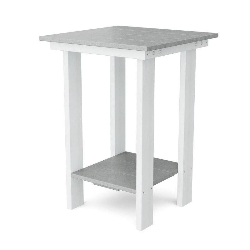 Table de balcon contemporaine, Gris clair / blanc