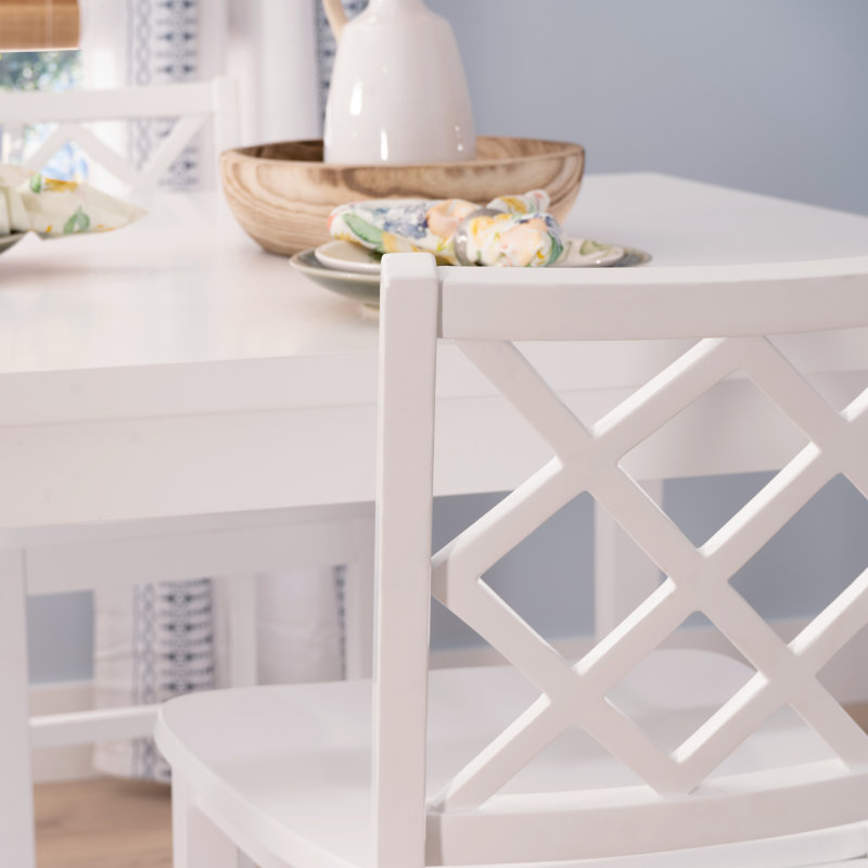 Ariarna 5-piece Square Counter Height Dining Set, White