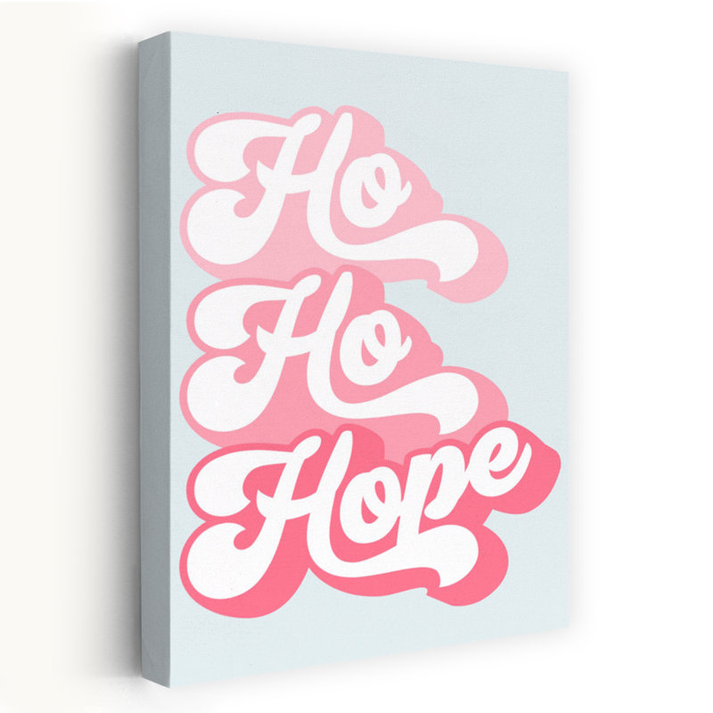 Ho Ho Hope Affiche murale abstraite rétro, H 24 po x l 16 po
