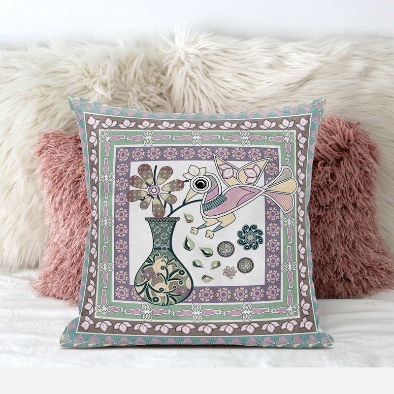 Patchwork Outdoor Reversible Throw Pillow