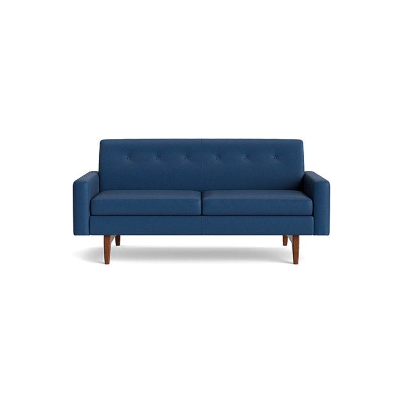 Tyler Leather Loveseat (70"), Leather - Deep Blue