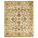 High-Quality Hand-Knotted Ivory And Gold Area Rug