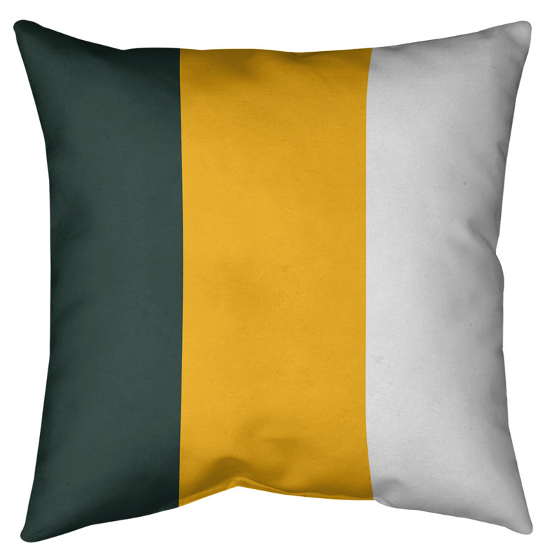 Coussin décoratif d'intérieur/d'extérieur, Jaune, 20 po x 20 po