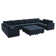 Tremee Velvet Upholstered Modular Sectional Sofa with Ottoman