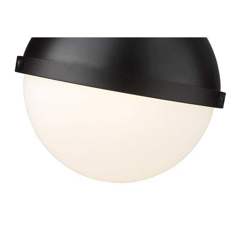 Luminaire suspendu 2 lumières Airielle, H 18,5 po x l 14,5 po, Noir mat